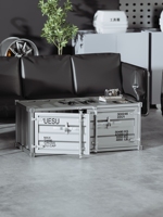 Table d'appoint industrielle en métal, unité de rangement moderne de style européen, mobilier de salon, pour extérieur, hôtel, canapé, chevet, réception