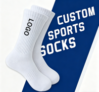 Chaussettes de sport en coton blanc mi-mollet, disponibles en couleurs personnalisables. Chaussettes de sport en gros, adaptées aux hommes et aux femmes.
