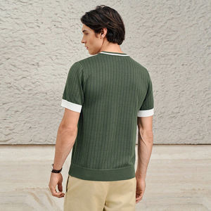 T-shirt da <span class=keywords><strong>uomo</strong></span> all'ingrosso personalizzabile con stampa serigrafica digitale del logo, in poliestere e cotone, taglie forti - Product Image 2