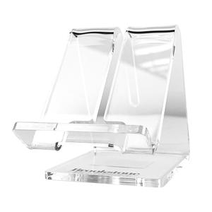Soporte acrílico transparente para <span class=keywords><strong>teléfono</strong></span> móvil personalizado, altura plana, aumento de escritorio, soporte perezoso con maceta, características de uso, estante de almacenamiento - Product Image 1