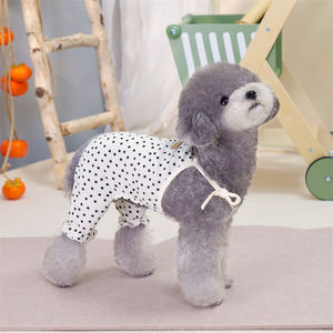 Combinaison pour chien en coton à quatre pattes avec motif étoile et bretelles réglables pour petits chiens - Product Image 4