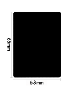 Tarjeta de Metal de Acero Inoxidable Negra Mate Dorada de 3.5*2.5 Pulgadas (88*63mm) del Tamaño de una Carta de Juego, Lisa y en Blanco para Sublimación Láser - Product Image 1