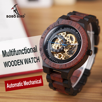 Expédition rapide Montre mécanique automatique de luxe Boîtier en saphir transparent Couverture arrière Bande en acier inoxydable personnalisée Réserve de marche en verre