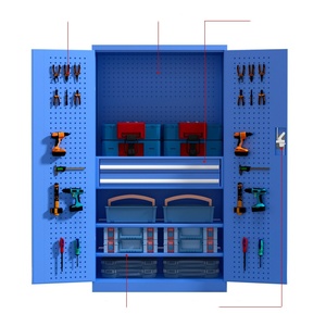 Armoire d'équipement <span class=keywords><strong>de</strong></span> stockage d'atelier avec 2 portes Armoires <span class=keywords><strong>de</strong></span> <span class=keywords><strong>garage</strong></span> en métal <span class=keywords><strong>de</strong></span> 72 pouces Stockage - Product Image 4