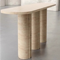 Table basse de luxe moderne en travertin table basse extensible pour la maison bars salons meubles de salle à manger en pierre naturelle