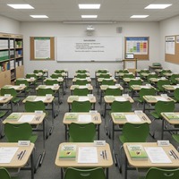 Prix compétitif, mobilier scolaire durable et écologique pour une seule salle de classe, chaise de bureau ergonomique pour étudiants, réglable en hauteur, OEM