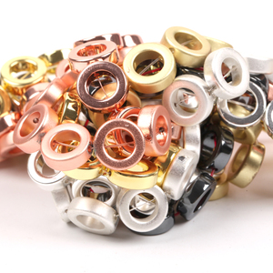 Pietra di ematite naturale rosa KC placcato in oro 12mm perline a cerchio cavo distanziatore per gioielli che si adattano accessori per bracciali fai da te - Product Image 2