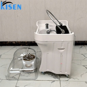 Kisen <b>Silver</b> Arch Zen-flow Shampoo Basin Head Spa Bac Good Quality Hair Wash Sink Portable 2 Water Tanks Pipeless Design - Product Image 1