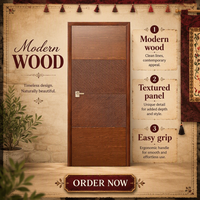 Puerta de Madera Personalizada, Insonorizada, Resistente a la Humedad, Libre de Formaldehído, Ignífuga, Puerta Compuesta de Madera Sólida Lacada Simple