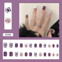 Faux ongles en forme de cercueil de qualité supérieure faits à la main, ongles complets à presser, conseils de pose d'ongles de créateur
