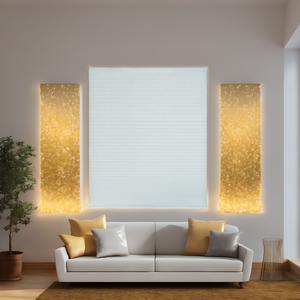 Rideaux blancs de chambre Stores plissés auto-adhésifs <span class=keywords><strong>sans</strong></span> perçage - Product Image 1