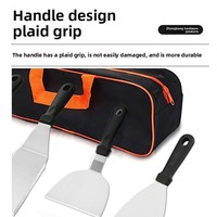 Juego de Herramientas para Barbacoa al Aire Libre Estilo Coreano Personalizado de Fábrica con Espátula de Acero Inoxidable Resistente para Cocinar