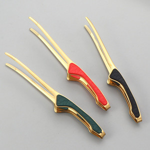 Pinzas para barbacoa de acero inoxidable 430, estilo coreano, para cocina de hotel y uso doméstico, pinzas brillantes para carne. - Product Image 2
