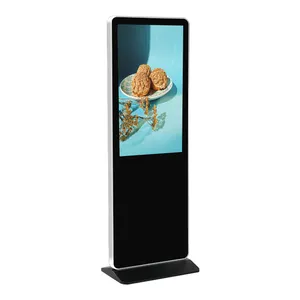 55 inch android remote updating adverts electronic signs vertical floor standing advertising displays