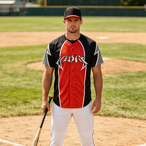 Camiseta de Béisbol con Bloques de Color para Hombre, Personalizada, con Botones, Manga Corta, Letra Bordada, Transpirable, para Entrenamiento Deportivo - Product Image 6