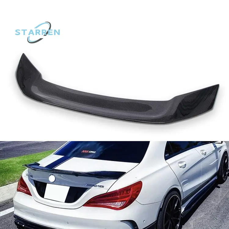 STARREN Factory Autoteile R Style Carbon Fiber Body Kit Top Wing Heckspoiler für Mercedes-Benz CLA W117