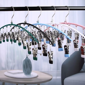 10 Clips Stainless Steel Sock Clip Pace-Saving Arc Sock <b>Drying</b> <b>Rack</b> Windproof Non-slip <b>Clothes</b> <b>Rack</b> Underwear Clip Towel Hanger - Product Image 4