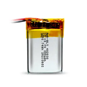 小型3.7v锂离子电池可充电聚合物电池402030 200毫安时平板电池042030 052030，适用于智能设备