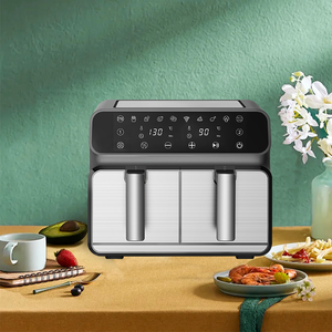 <span class=keywords><strong>Friteuse</strong></span> à air numérique LCD avec double panier, <span class=keywords><strong>8</strong></span> <span class=keywords><strong>litres</strong></span>, <span class=keywords><strong>friteuse</strong></span> à air électrique intelligente, fours 4 en 1 - Product Image 1