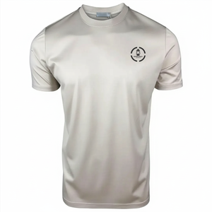 Cou doux brillant blanc Double coton mercerisé hommes t-shirts Fitness brillant Double coton mercerisé hommes t-shirts pour homme - Product Image 1