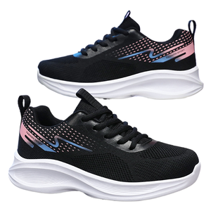 Nouvelles baskets décontractées pour femmes 2025, blanches <span class=keywords><strong>et</strong></span> noires, style running <span class=keywords><strong>et</strong></span> marche élégant - Product Image 1
