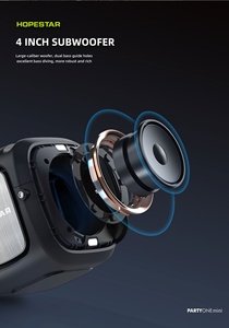 Hopestar-partyone mini xách tay không dây cho <span class=keywords><strong>Bluetooth</strong></span> Loa RGB LED chiếu sáng sáng tạo USB thẻ không thấm nước tính năng pin - Product Image 2