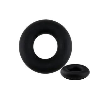 Liquid Silicone Sex Toys Male Penis Enlarger Black Cock Ring Delay Ejaculation Adjustable Double Cock Ring Set For Men