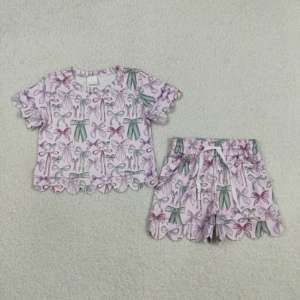 GSSO2180 rts ชุดเด็กผู้หญิงลายดอกสีส้ม ชุดขายส่งเด็ก ชุดแขนสั้น เด็กผู้หญิง - Product Image 4