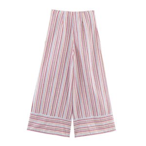 Conjunto de Camisa y Pantalones a Rayas Personalizado para Mujer, Traje Casual de Dos Piezas para Oficina, OEM por Fábrica de Ropa China, Conjuntos Vintage de 2 Piezas - Product Image 5