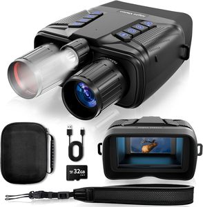 Binoculares con Visión Nocturna CZ080, Infrarrojos, Pantalla Grande HD, Cámara Digital, Visión Nocturna Infrarroja - Product Image 1