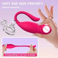 APP-gesteuerter Tragbarer Slip-Vibrator Silikon Klitoris-Stimulator Teleskopisches Vibrierendes Ei Erwachsenen-Analvibrator