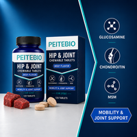 Comprimés à mâcher probiotiques PEITEBIO pour chiens avec probiotiques, prébiotiques et enzymes, saveur bacon, soutien digestif, 120 comprimés