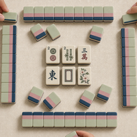 Fournitures de Mahjong Personnalisées Écologiques – Mahjong de Luxe en Plastique 144/160/166 Tuiles – Set de Voyage Grand Mahjong Américain à Motifs Floraux