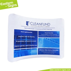 Nhanh chóng thiết lập có thể gập lại nhôm cong hình dạng 10ft triển lãm thương mại di động căng Vải phông nền sân khấu di động Rèm <span class=keywords><strong>Backdrop</strong></span> - Product Image 3