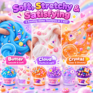 Kit de slime cristallin Butter Cloud avec logo personnalisé OEM ODM, 6 tasses, thème dessert, ensemble de slime, emballage de marque privée pour les distributeurs de jouets - Product Image 3