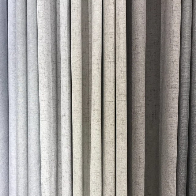 YCSP Custom Polyester-linen Blended Blackout Curtain Pleated Fabric Linen Curtains for Bedroom Living Room Office