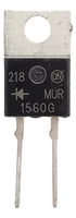 Diode redresseuse semi-conductrice discrète Onsemi 2 broches TO-220AC MUR1560G 600V 15A à montage traversant