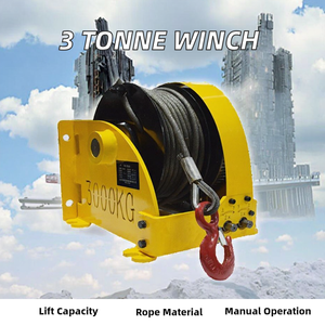 Treuil à vis sans fin robuste de 3 tonnes avec clé manuelle pour applications industrielles - Product Image 2