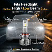 Ampoule de phare de voiture LED V20 mini format H7 H4 H11 6000K blanc froid, dissipateur thermique en aluminium, IP67, éclairage LED pour voiture