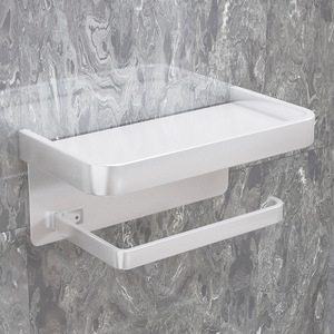 Bathroom Drawer <b>Storage</b> <b>Rack</b> Non Perforated Toilet Paper Box <b>Wall</b> Mounted Roll Hanger - Product Image 5