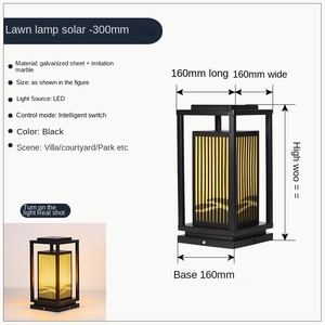 Lampe de jardin moderne en aluminium à LED, IP65 résistante à l'eau, lumière du jour 5000K, abat-jour en bambou, alimentée par énergie solaire, semi-encastrée - Product Image 5