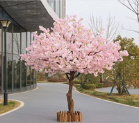 Grand arbre artificiel de fleurs, cerisier, pêcher, arbre à souhaits pour l'intérieur et l'extérieur, pour les hôtels, Thanksgiving