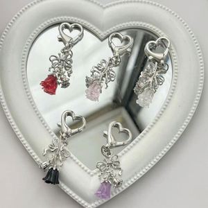 Girl Cute Red Rose Red Black White Pink Fashion Design Vintage Car Keyholder <b>Key</b> <b>Chain</b> Pendant Bag Accessories - Product Image 2