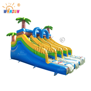 Isla de protección Parque acuático Castillo de salto Parque de toboganes acuáticos inflables - Product Image 2