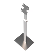 Support de sol surélevé personnalisable pour support de tablette sur le sol avec plaque de montage VESA inclinable et pivotante