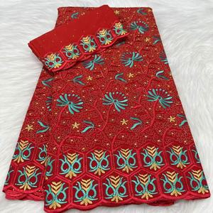 Lo último en tela de encaje de gasa suiza con Perfume africano, malla bordada de algodón tejido para vestidos de niños, tecnología suiza - Product Image 2
