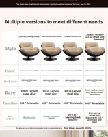 Fauteuil Coque d'Œuf Rotatif pour la Maison, Relevable, Amovible, Lavable, Canapé Moderne, Fauteuil Inclinable Individuel pour Balcon