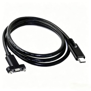 <b>Usb</b>-C 3.1 Extension <b>Cable</b> With Screw Mounting Panel <b>For</b> Industrial Equipment Panel - Product Image 4