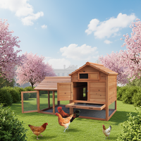 Poulailler et enclos à canards en bois moderne et sur mesure pour poules pondeuses d'extérieur