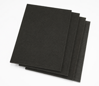 Mousses conductrices en PU noir, traitées PVD, nickel-cuivre, matériau nu pour blindage EMI et joints d'interface I/O